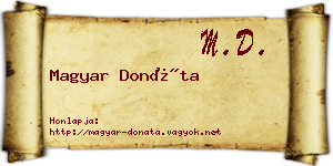 Magyar Donáta névjegykártya
